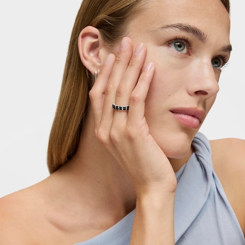 TOUS Mini Onix Ring in Silver with Onyx 0,4cm