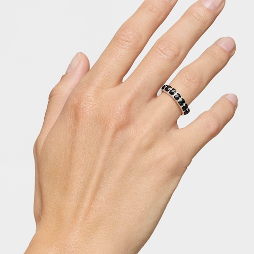TOUS Mini Onix Ring in Silver with Onyx 0,4cm