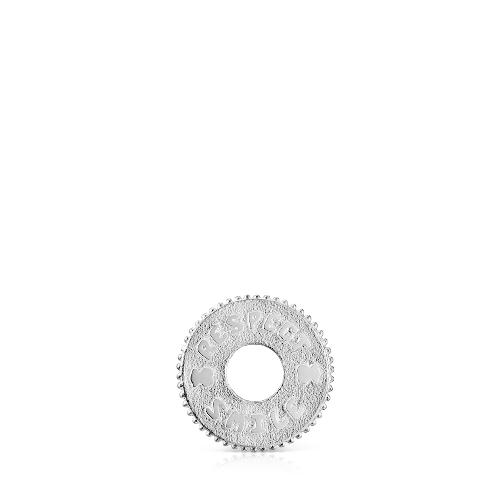 Colgante Respect & Smile disco de plata Medallions