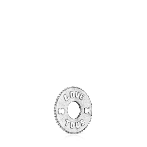 Silver Medallions Respect & Smile Disc Pendant