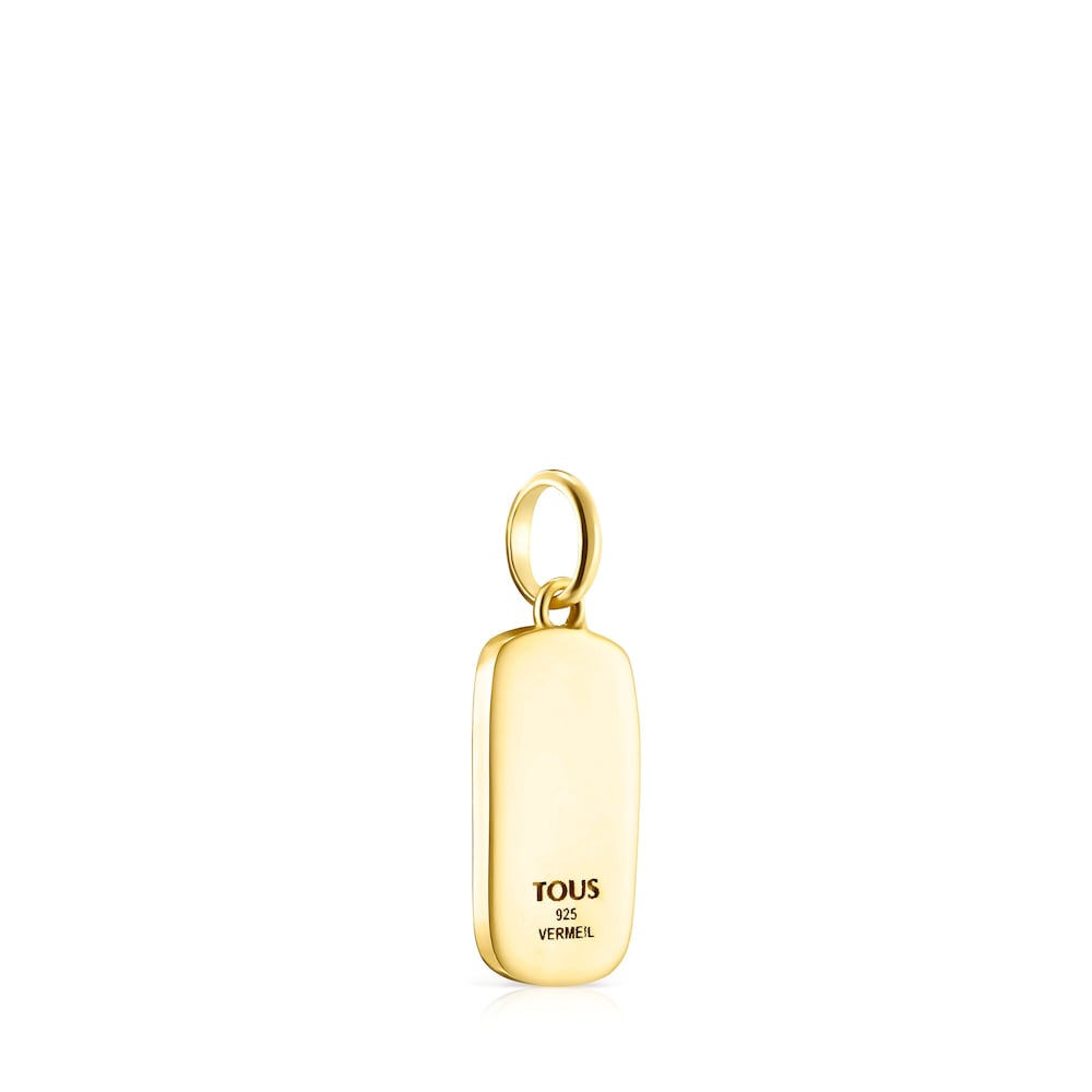 Medallions Love&Peace&Lucky Pendant in Silver Vermeil with Enamel image number 2