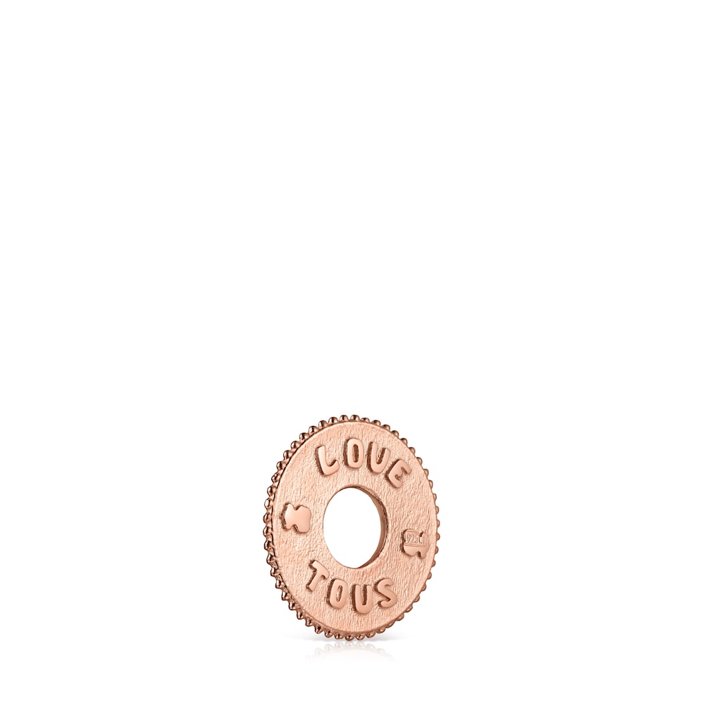 Colgante Respect & Smile disco con baño de oro rosa 18 kt sobre plata Medallions image number 2