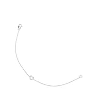 White Gold Les Classiques heart Bracelet with Diamonds