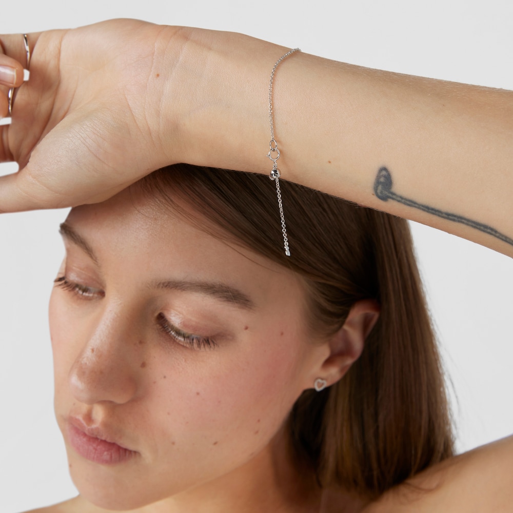 18K white gold Les Classiques heart Bracelet with Diamonds