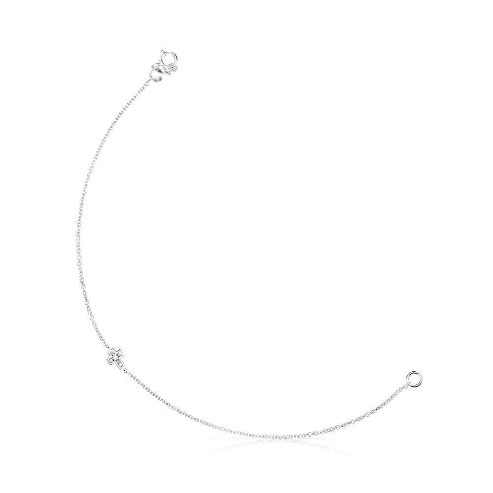 White Gold and Diamonds Les Classiques cross Bracelet