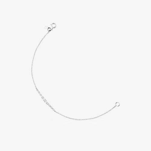 Bracciale in oro bianco con diamanti Riviere