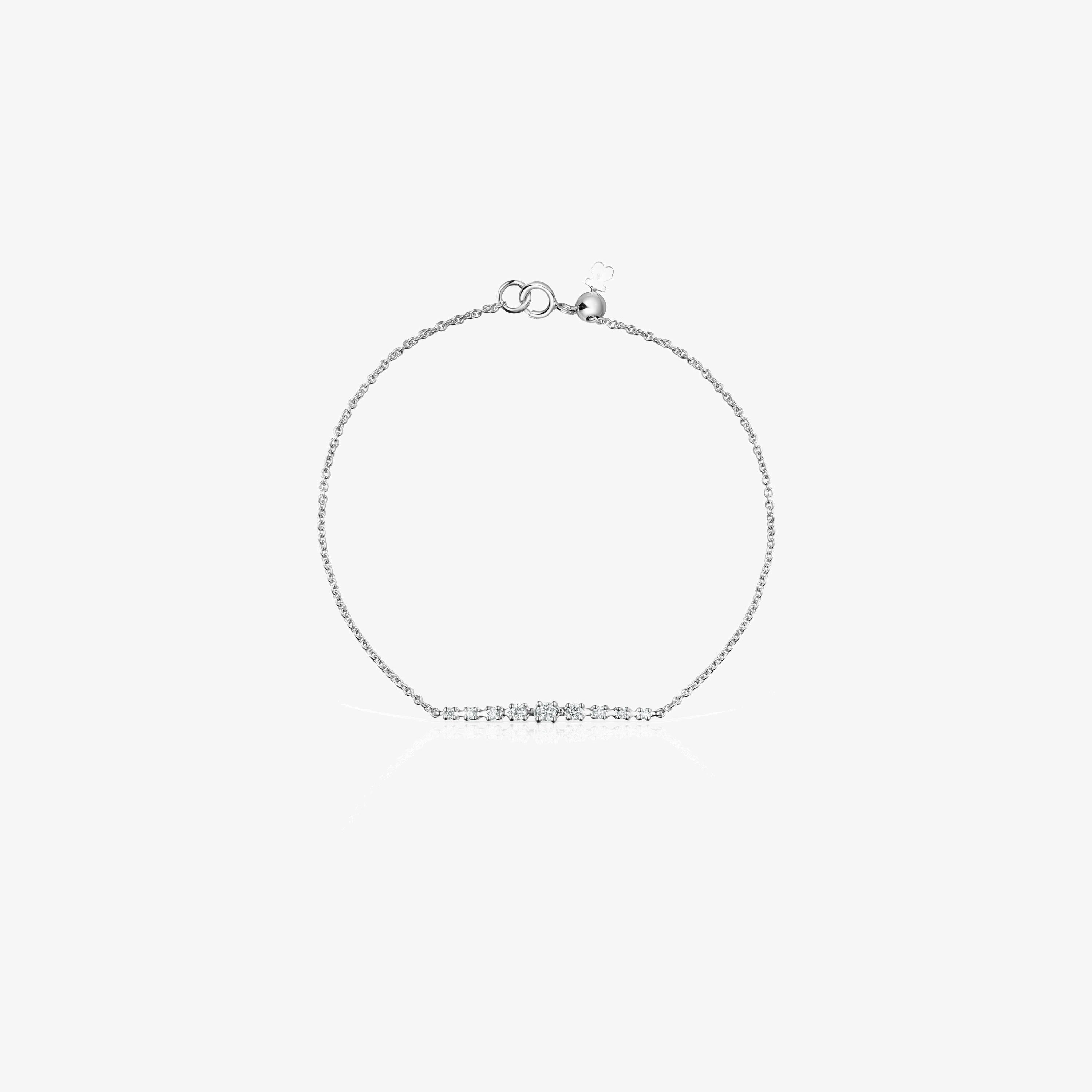 Riviere Bracelet in 18K white gold with Diamonds