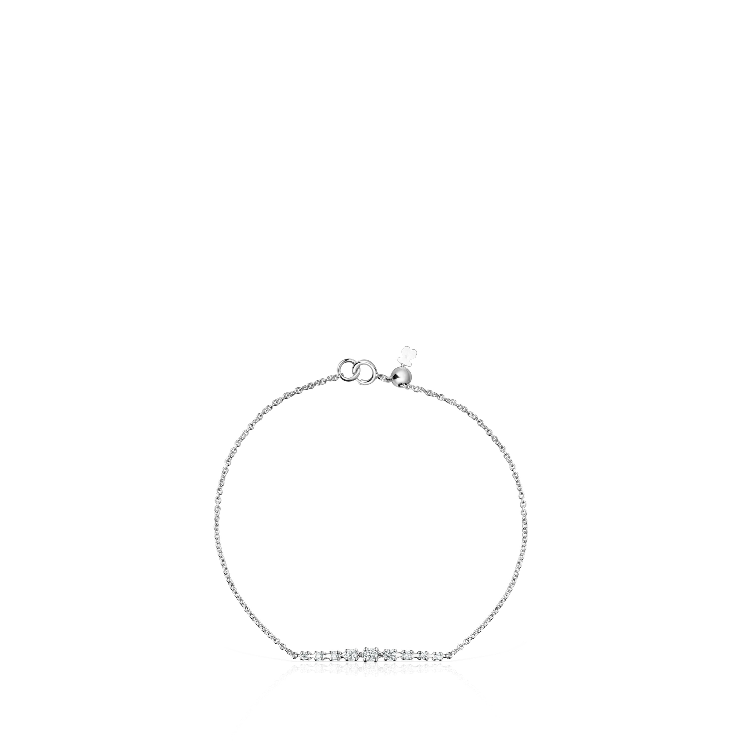 Riviere Bracelet in White gold with Diamonds