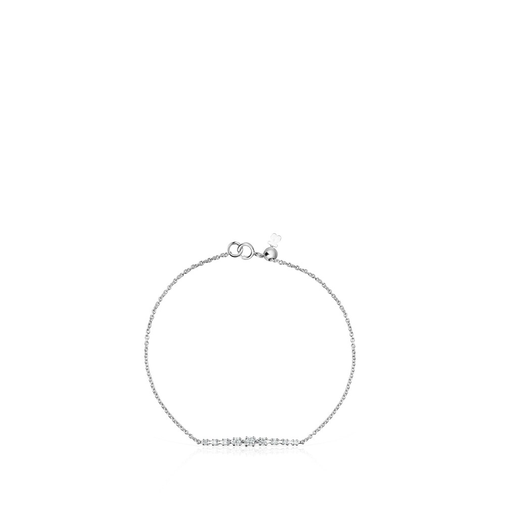 Riviere Bracelet in White gold with Diamonds