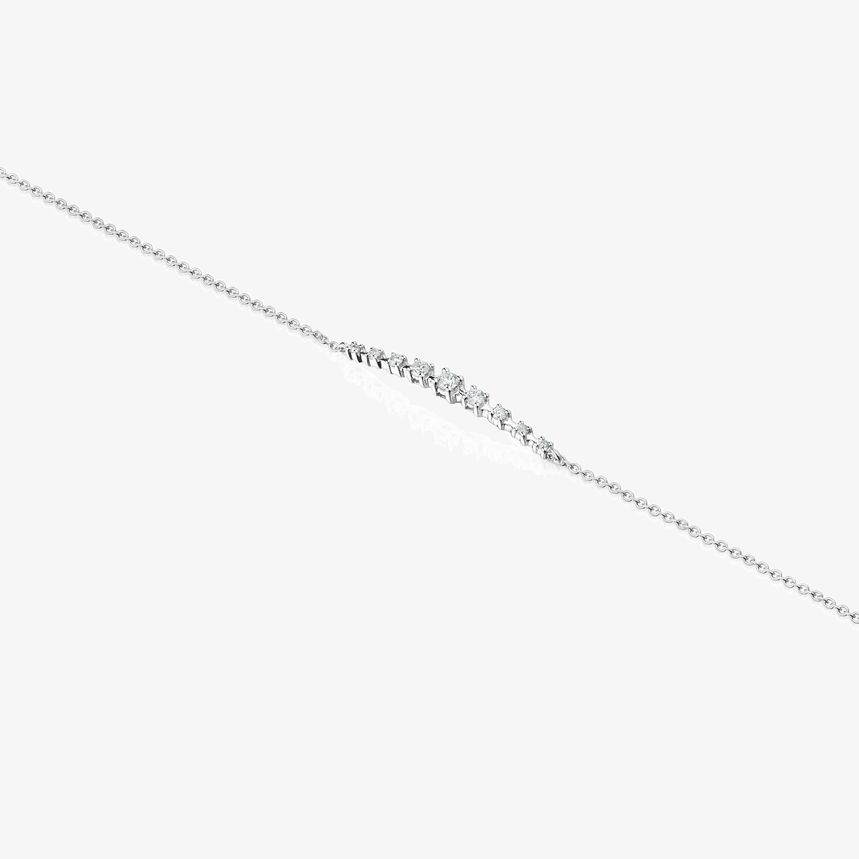 Riviere Bracelet in 18K white gold with Diamonds
