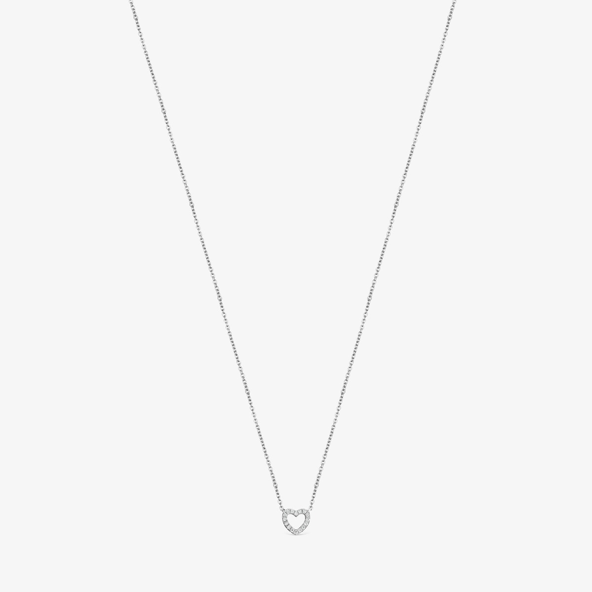 Tous - Collar Corazón De Oro Blanco Y Diamantes Les Classiques - Plateado