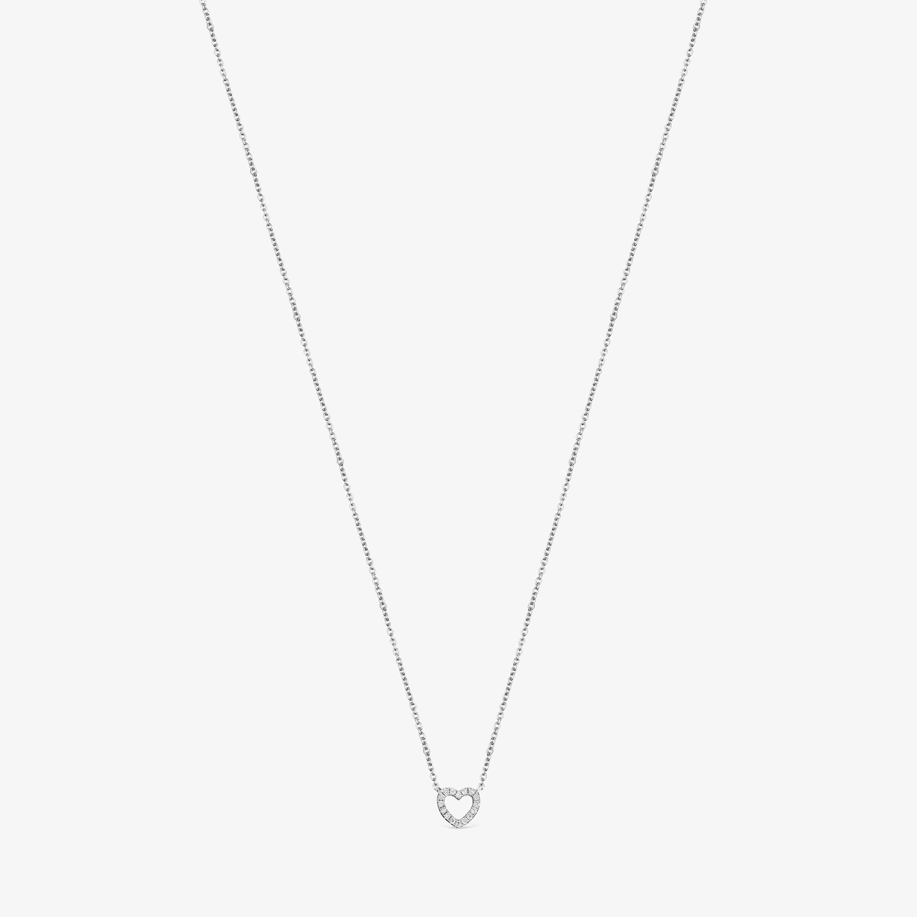 18K white gold Les Classiques heart Necklace with Diamonds