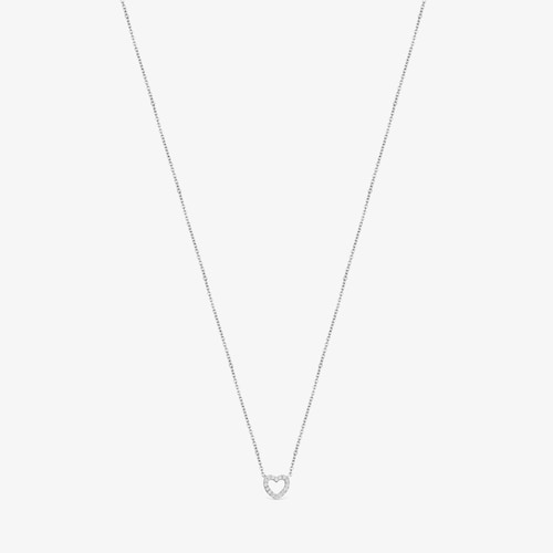 Colar Les Classiques cora&ccedil;&atilde;o em Ouro branco e Diamantes