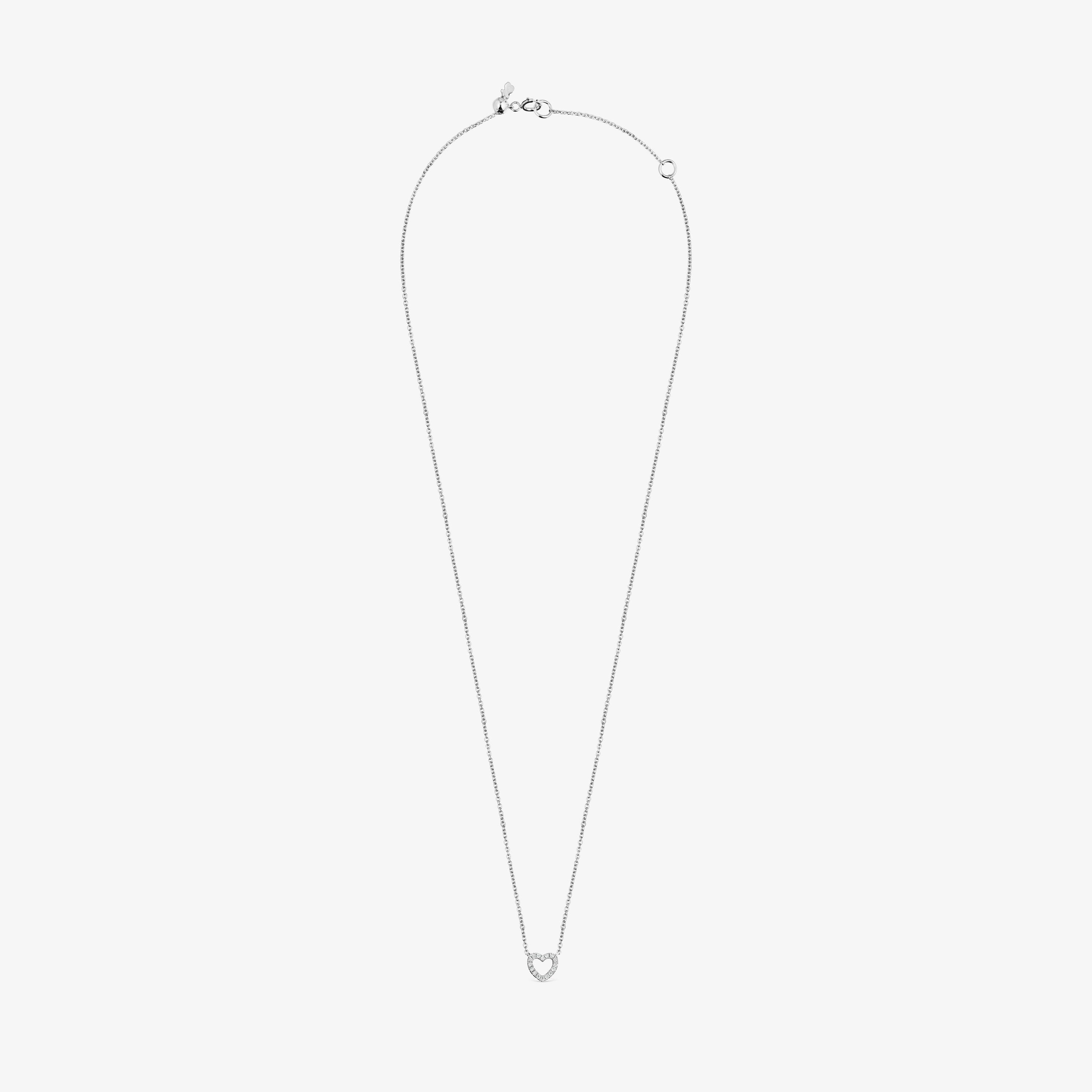 18K white gold Les Classiques heart Necklace with Diamonds
