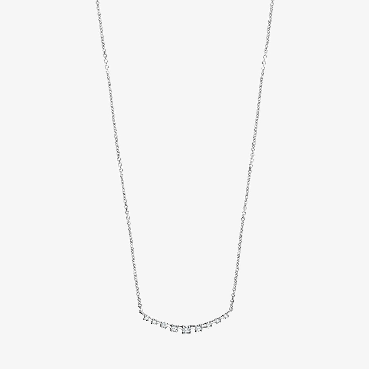 Tous - Collar De Oro Blanco Con Diamantes Riviere - Transparente