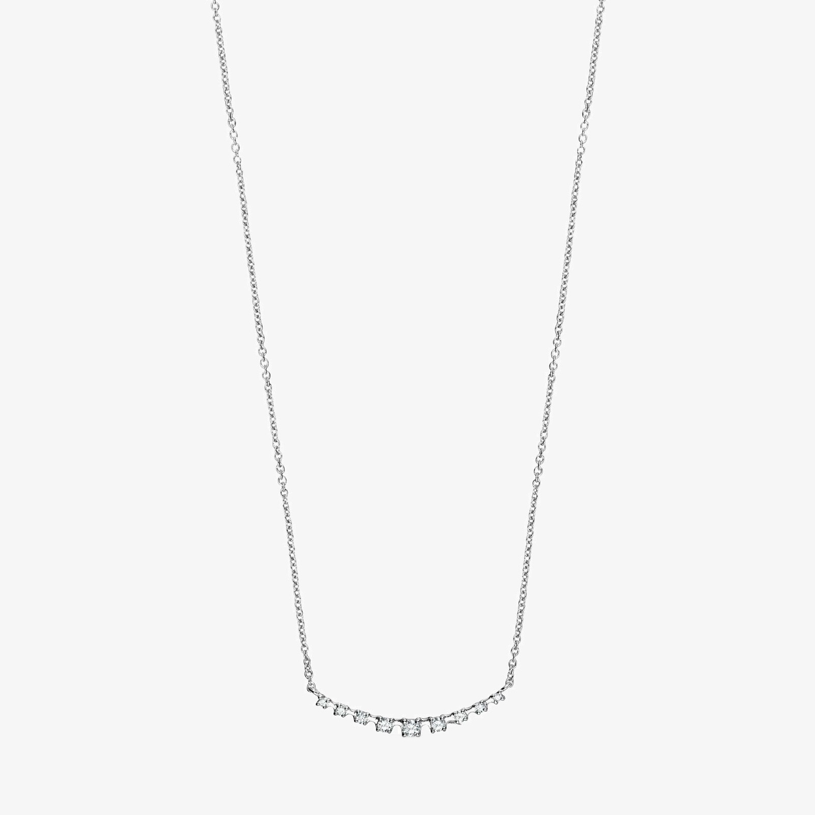 Riviere Necklace in 18K white gold with Diamonds