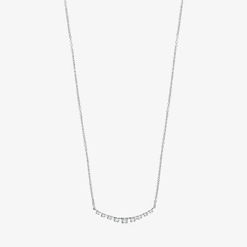 Collier Riviere en Or blanc avec Diamants