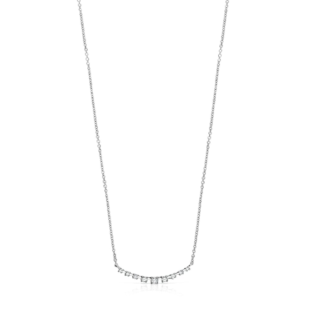 Riviere Necklace in White gold with Diamonds