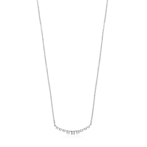 Collar de oro blanco con diamantes Riviere