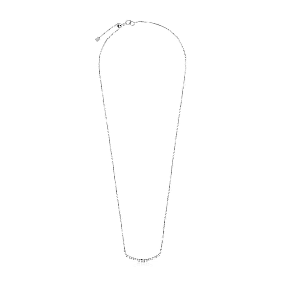 Collier Riviere en Or blanc avec Diamants