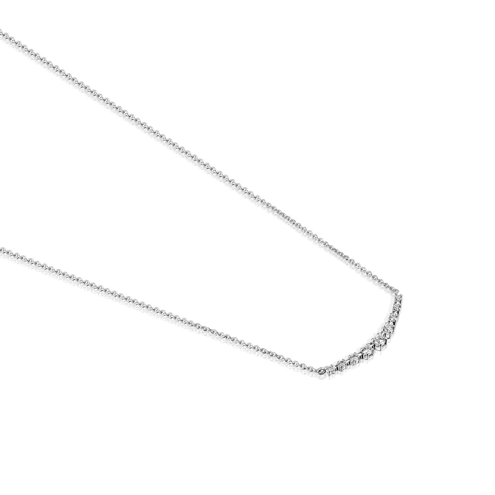 Collier Riviere en Or blanc avec Diamants