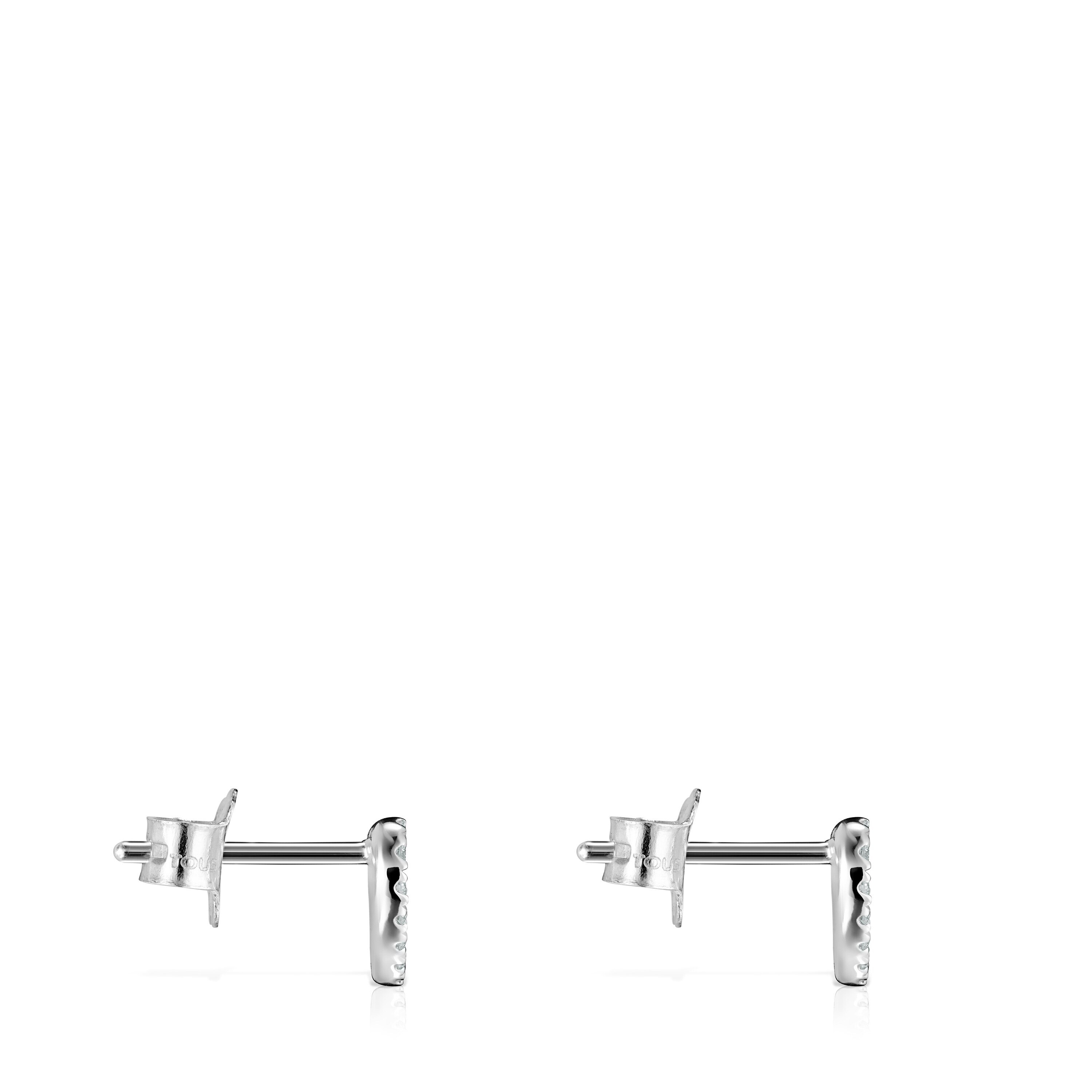 White Gold Les Classiques heart Earrings with Diamonds