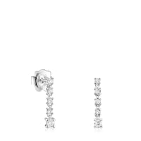 Short Riviere Earrings in White gold with Diamonds