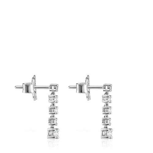 Short Riviere Earrings in White gold with Diamonds