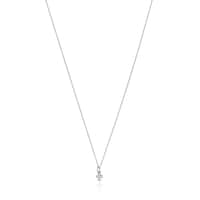 Collar cruz de oro blanco con diamantes Les Classiques