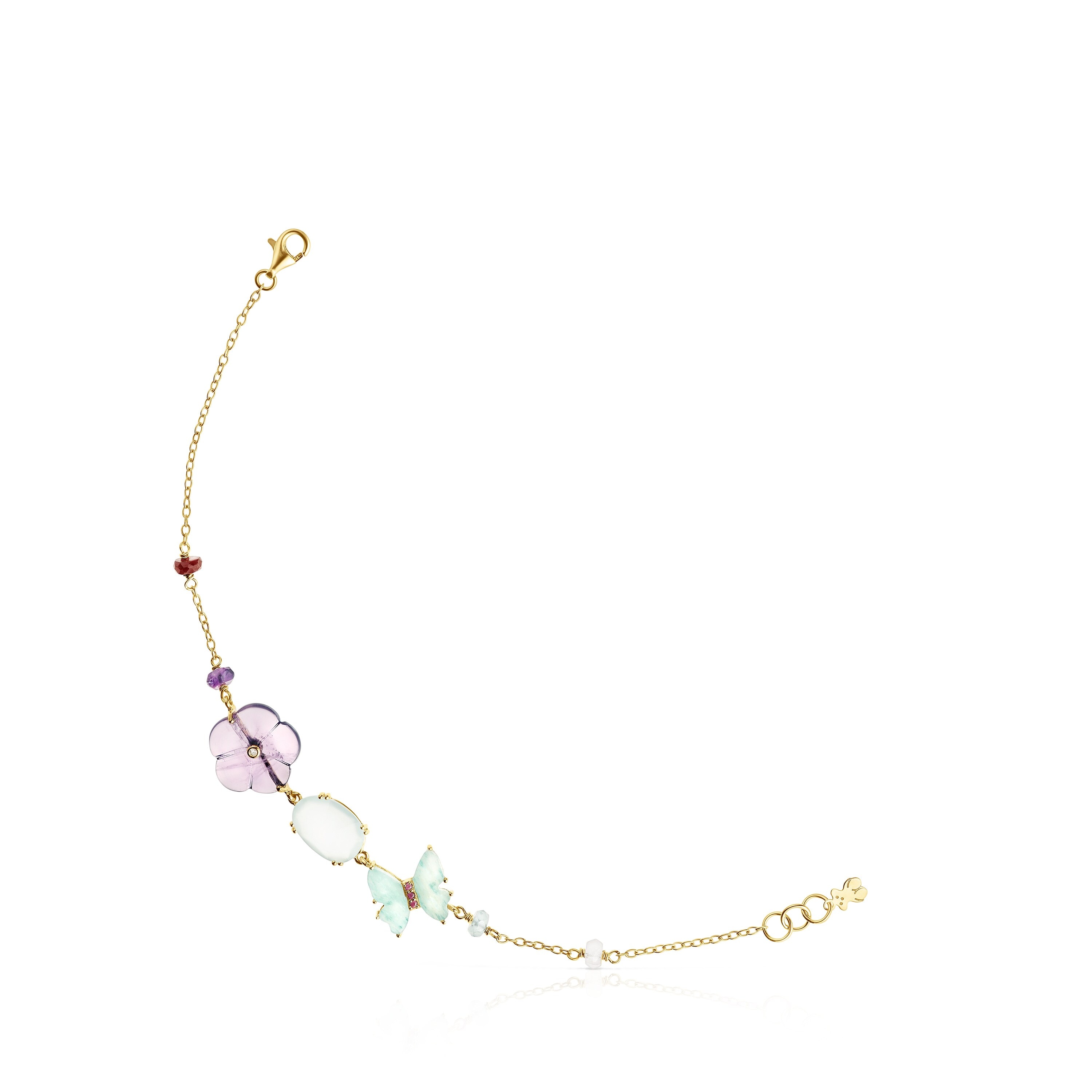 TOUS Vita Bracelet in 18K Solid Gold with Diamonds and Gemstones 17,5cm.