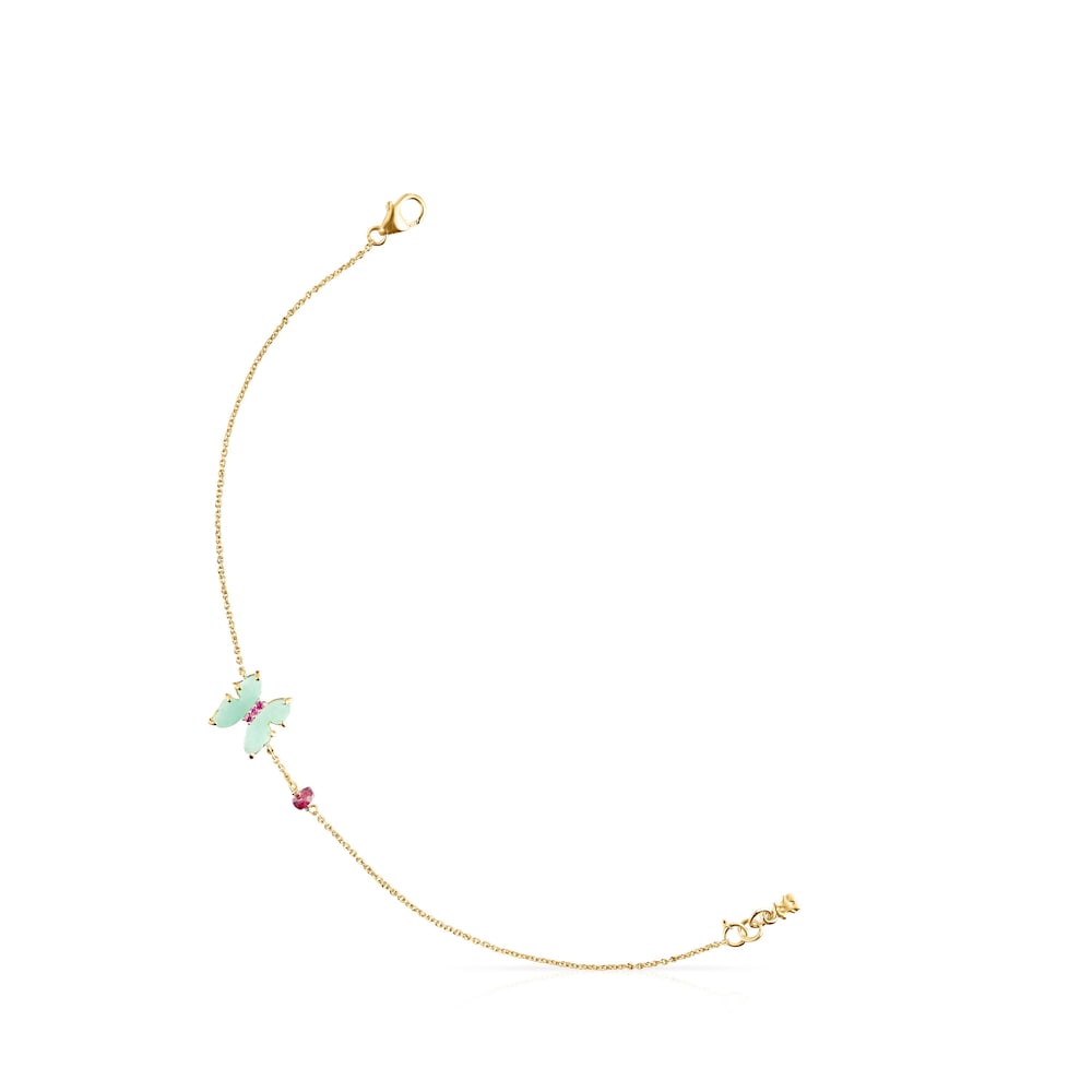Pulseira Vita em Ouro com Amazonite e Rubi