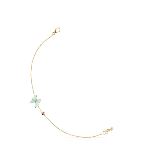 Pulseira Vita em Ouro com Amazonite e Rubi