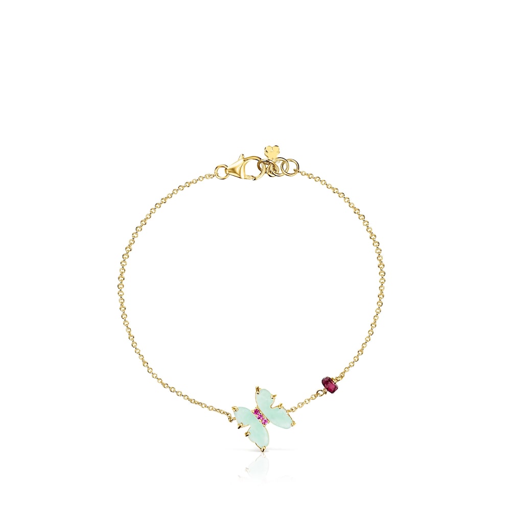 Pulseira Vita em Ouro com Amazonite e Rubi