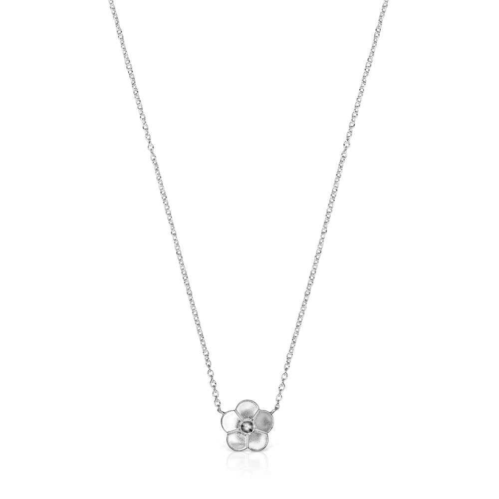 Silver Vita Flower Necklace