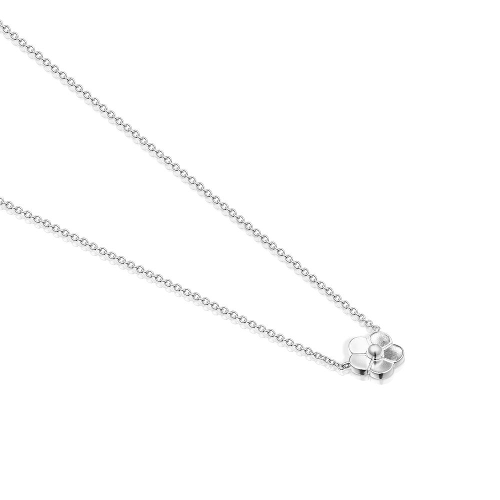 Silver Vita Flower Necklace