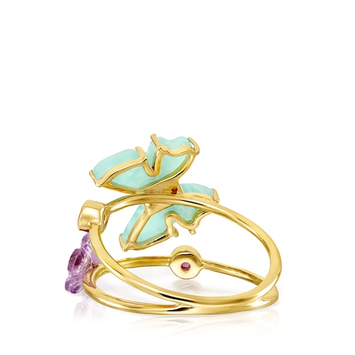 Vita butterfly Ring in Gold with Gemstones
