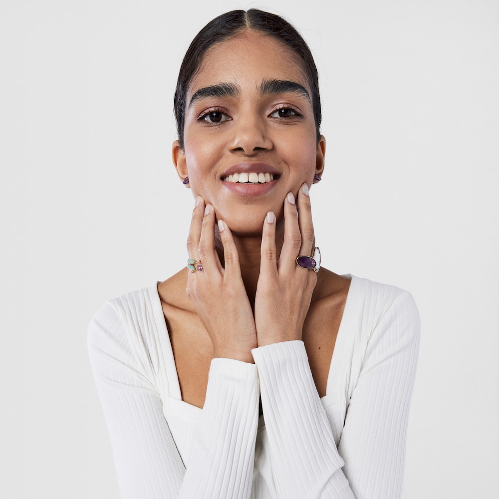 Anillo Vita mariposa de Oro con Gemas