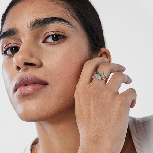 Vita butterfly Ring in Gold with Gemstones