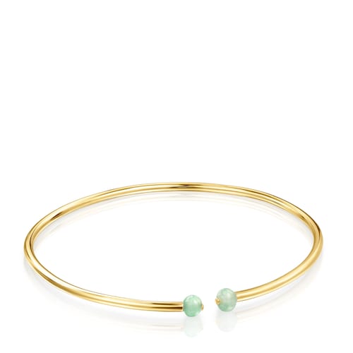 Pulsera Batala con ba&ntilde;o de oro 18 kt sobre plata y Cuarcita