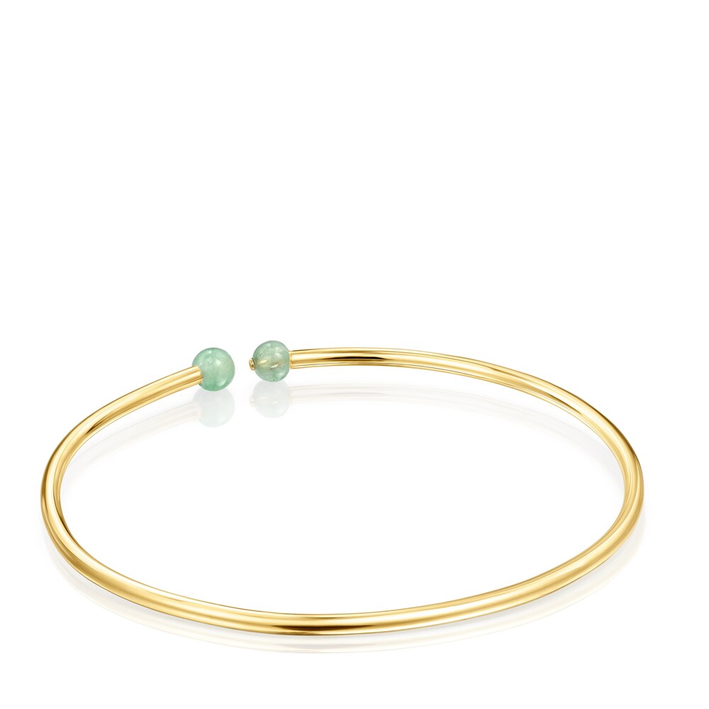 Pulsera Batala con ba&ntilde;o de oro 18 kt sobre plata y Cuarcita