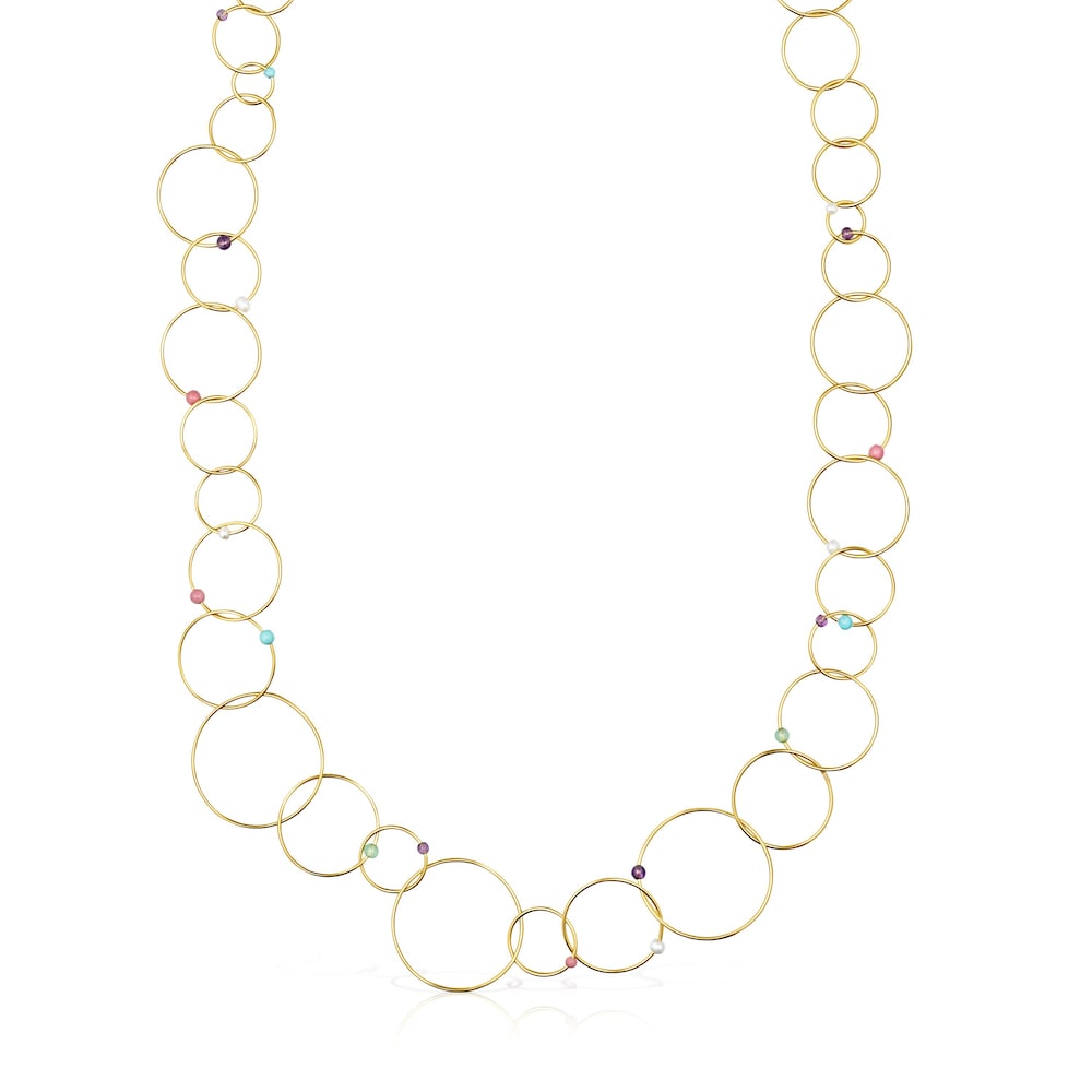 Batala Necklace in 18K gold vermeil with Gemstones