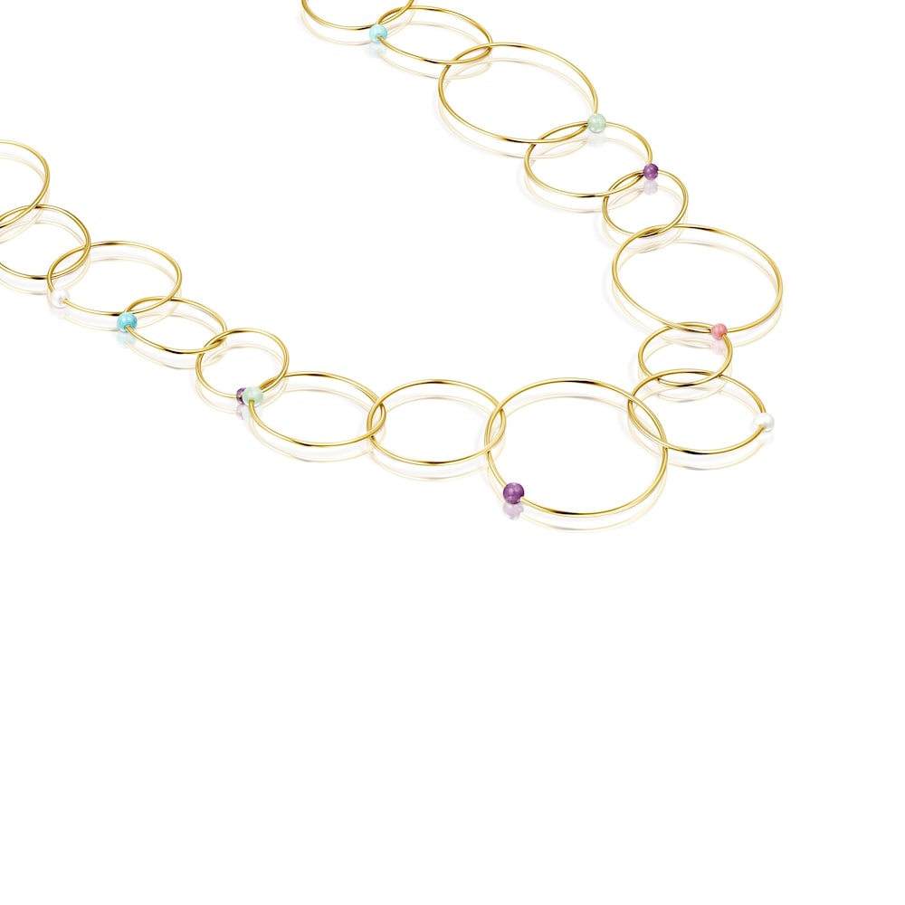 Batala Necklace in 18K gold vermeil with Gemstones