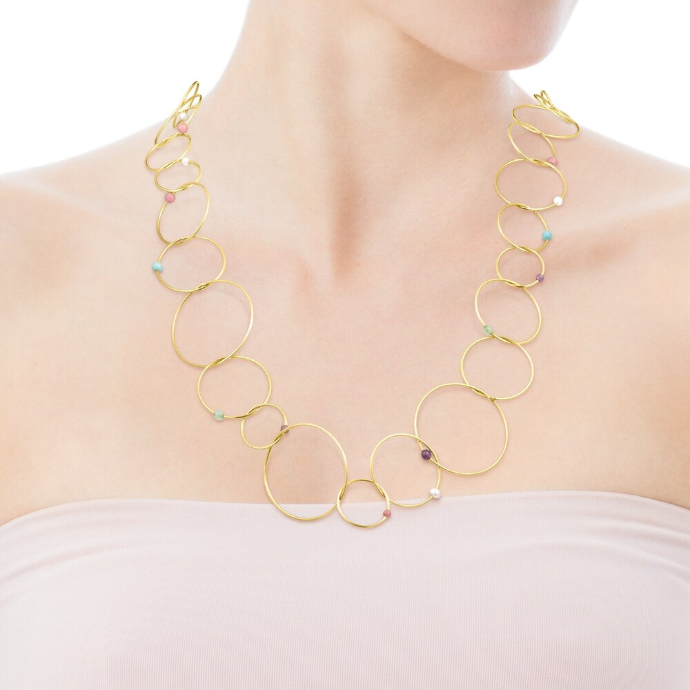 Batala Necklace in 18K gold vermeil with Gemstones