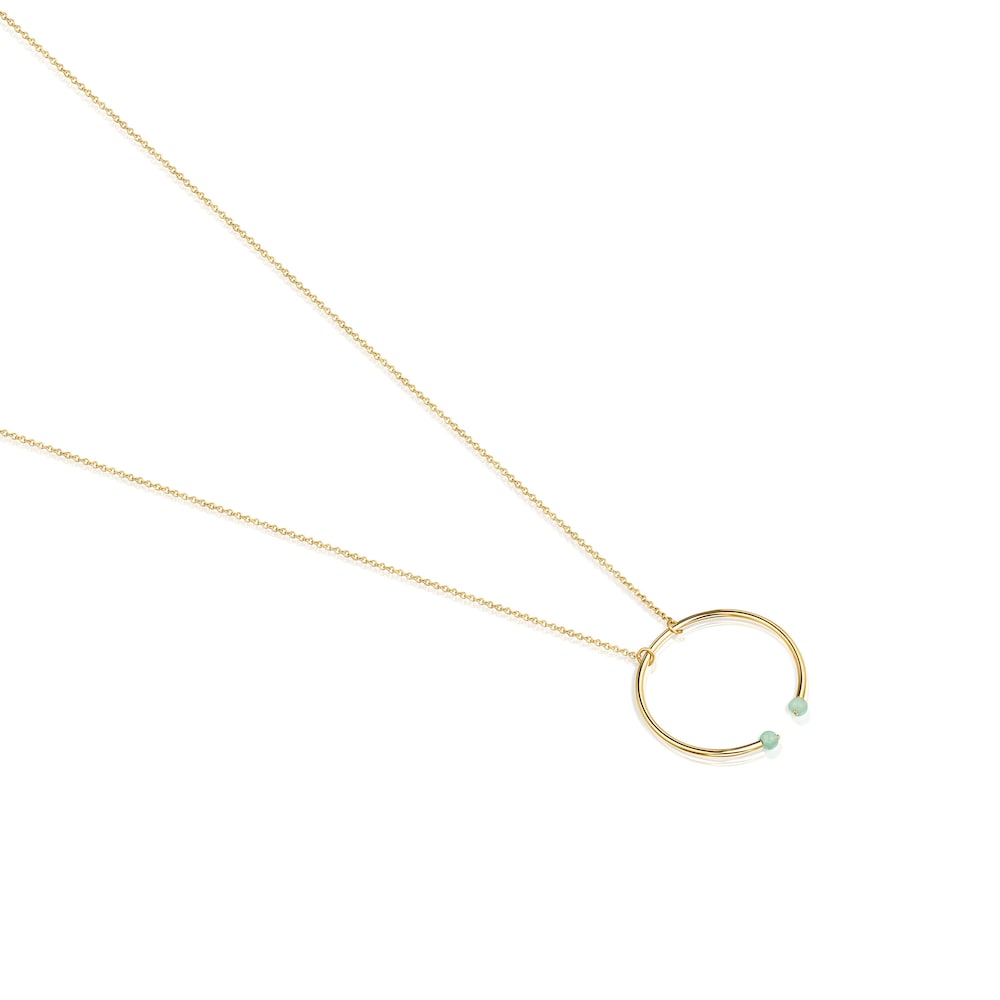 Batala Necklace in 18K gold vermeil with Quartzite