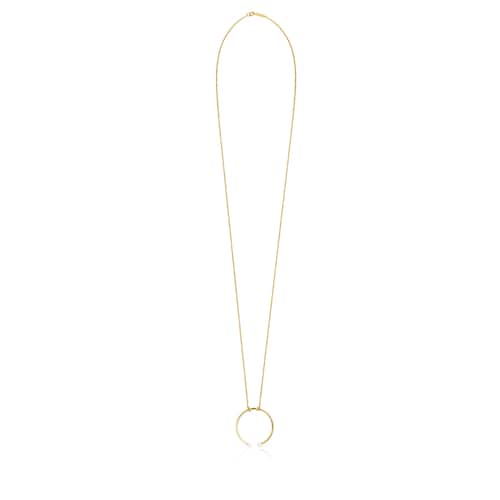 Batala TOUS Necklace in Silver Vermeil with Pearl 4cm