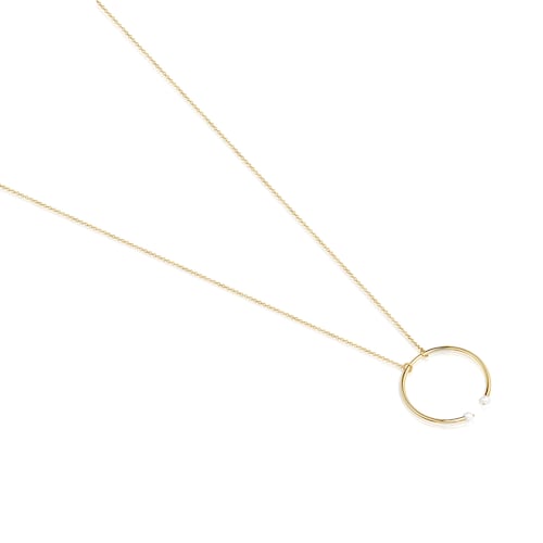 Batala TOUS Necklace in Silver Vermeil with Pearl 4cm