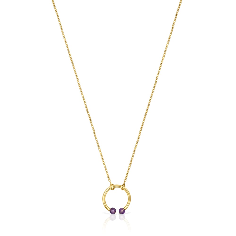 Collier Batala en Or Vermeil avec Am&eacute;thyste