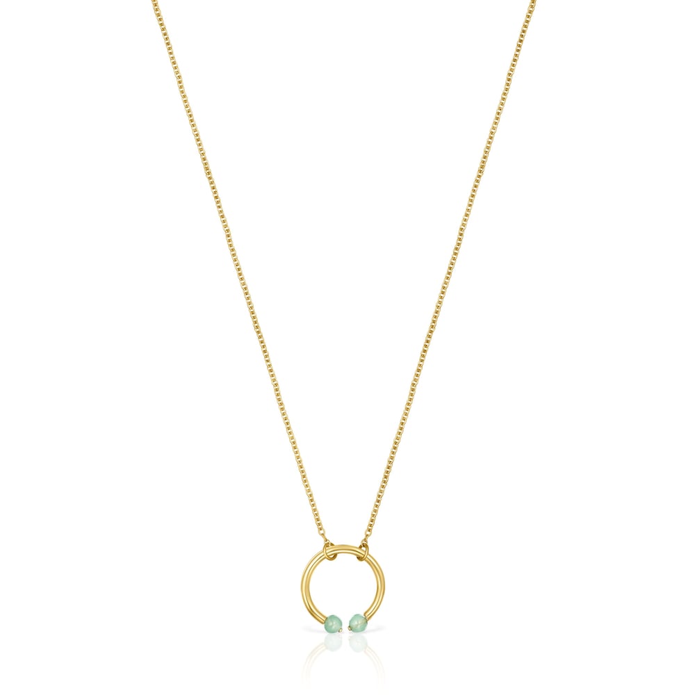 Collar Batala con ba&ntilde;o de oro 18 kt sobre plata y Cuarcita