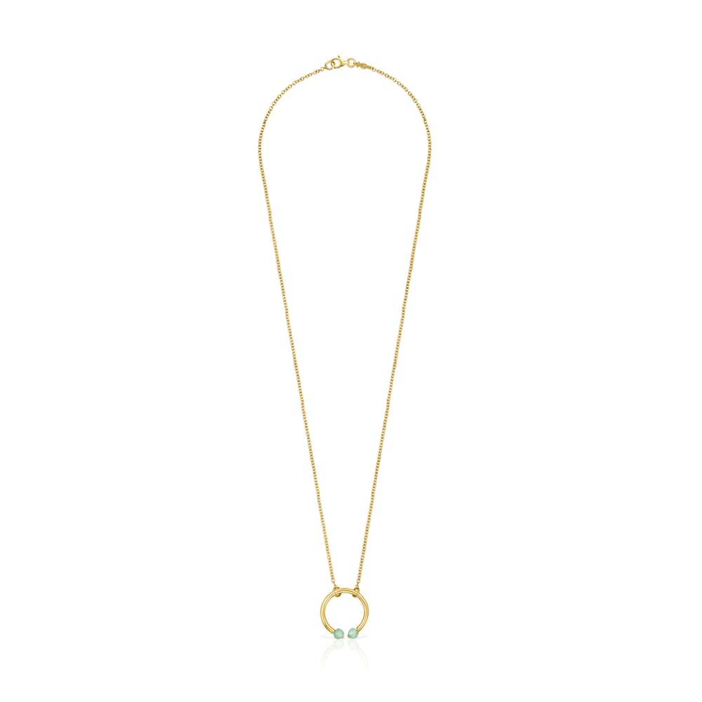 Collar Batala con ba&ntilde;o de oro 18 kt sobre plata y Cuarcita