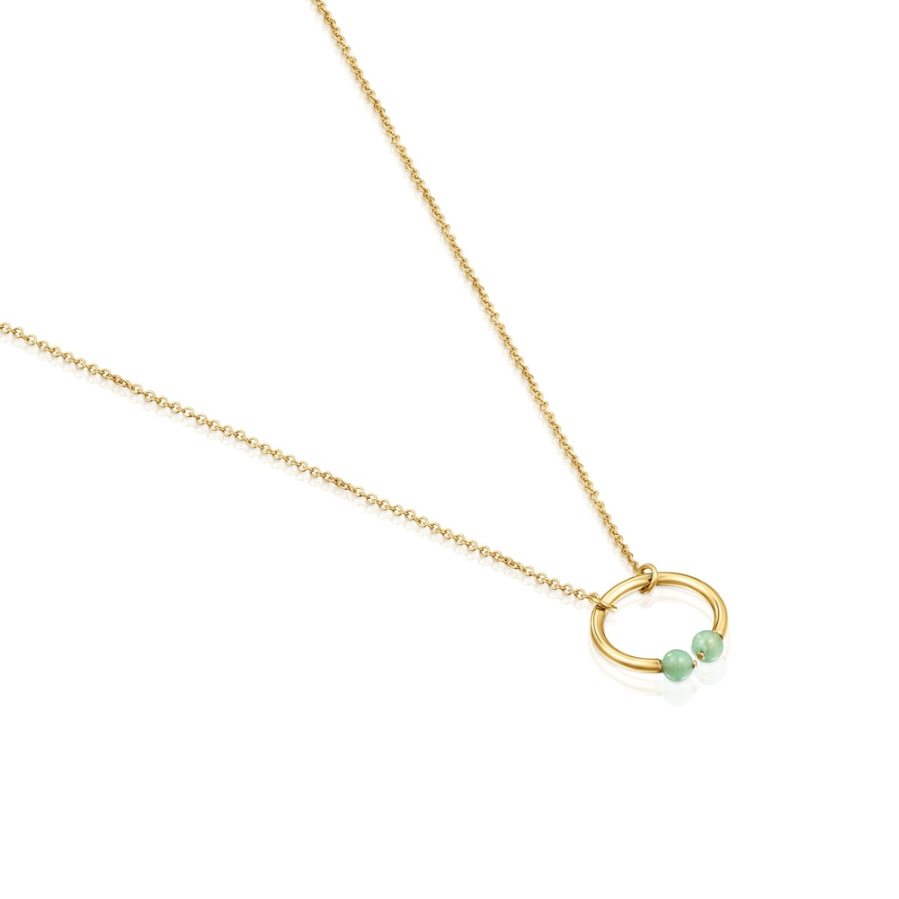 Collar Batala con ba&ntilde;o de oro 18 kt sobre plata y Cuarcita